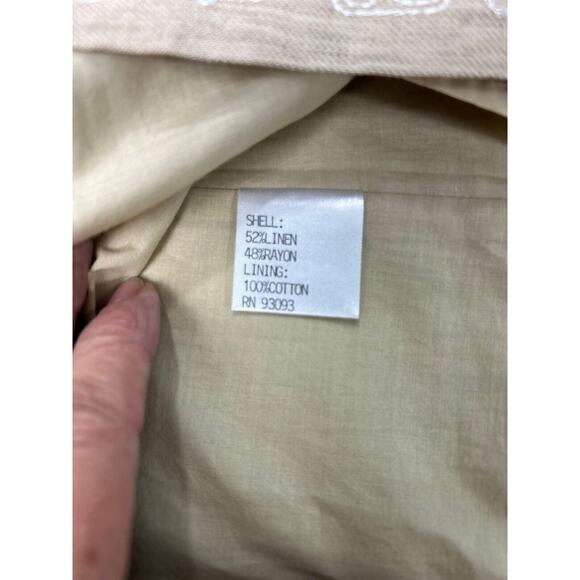 Nic & Zoe Womens Sz 8 Skirt A Line Zip Double Take Linen Blend Pockets Gorpcore - Picture 9 of 10